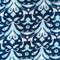 Nautical Damask Anti-Pill Premium No-Sew Throw Fleece Fabric Kit